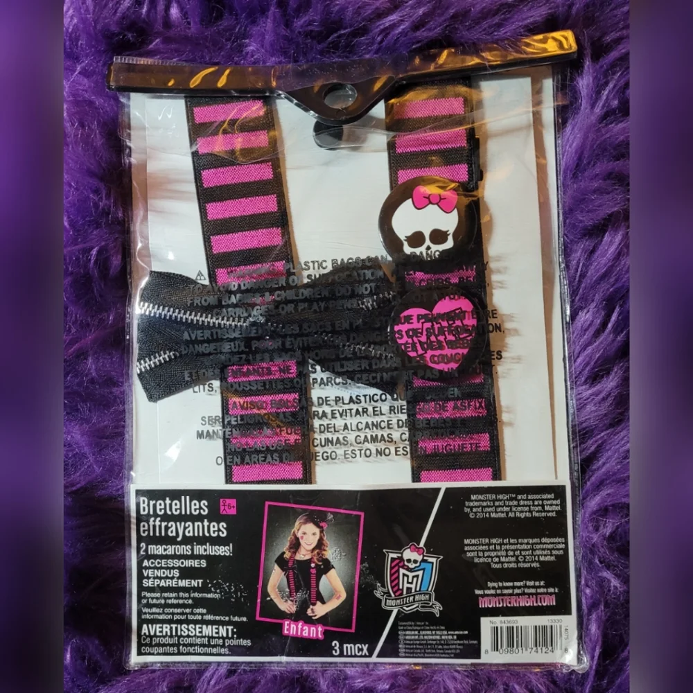 Monster High 3 Piece Creeperific Suspenders